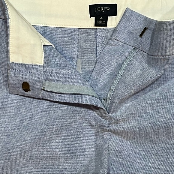 J. Crew Blue Cotton Shorts Poplin Preppy Classic Summer Shorts Womens Size 4 - Picture 5 of 14